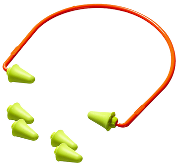 3M Peltor Sport 97065 Banded Earplugs 28 dB NRR Behind The Head Foam - Yellow / Orange