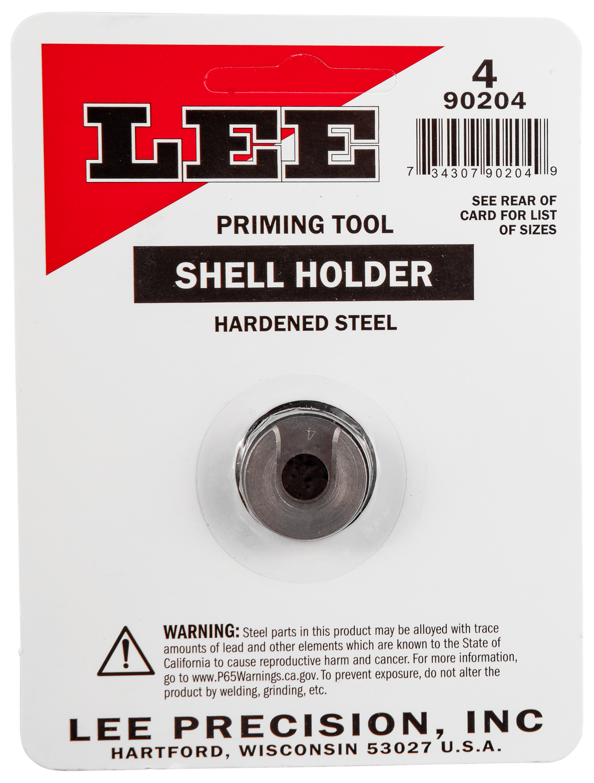 Lee Precision 90204 Shell Holder #4 AP Only 17 Rem / 204 Ruger / 221 Fireball / 222 Rem / 223 Rem