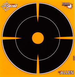 Allen EZ Aim Splash 6" Bullseye Reactive Adhesive Target Black/Orange 12-Pack