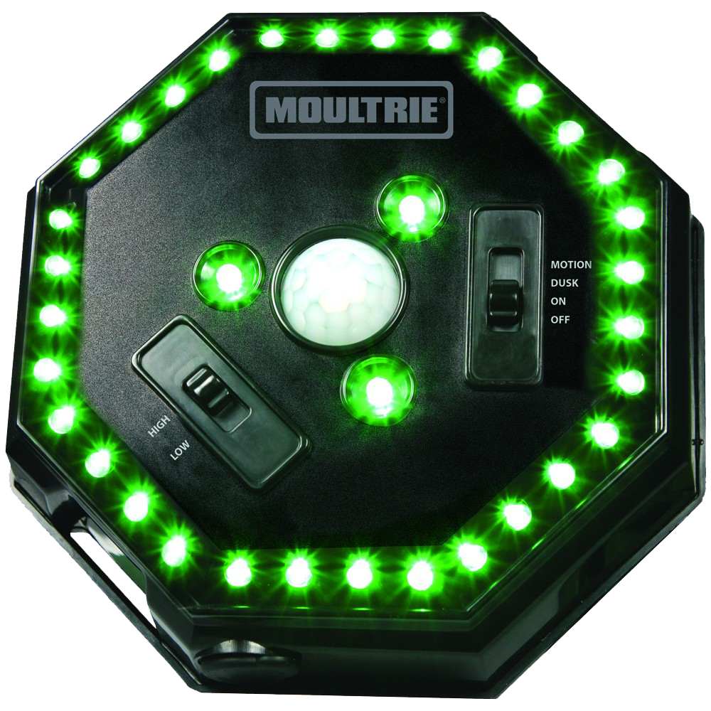 Moultrie Feeder Hog Light Green LED 30 ft Range - Black