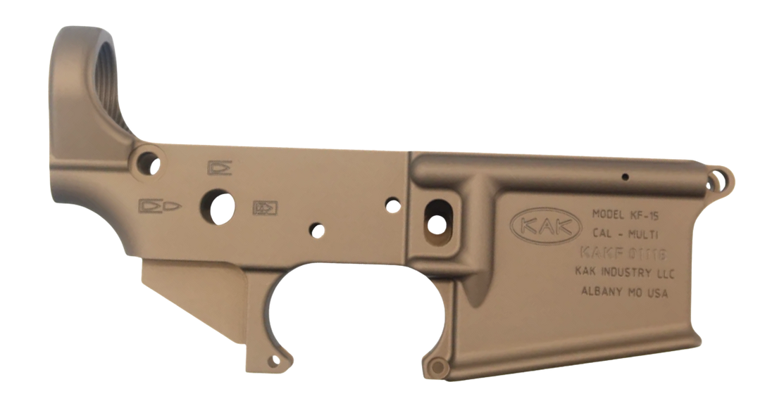 KAK Industry KF-15 Forged AR-15 Stripped Lower - FDE