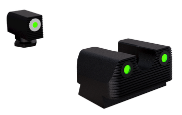 Rival Arms RA2B231G Night Sights for Glock 42/43/43X/48 Green Tritium White Outline Front - Black Outline Rear