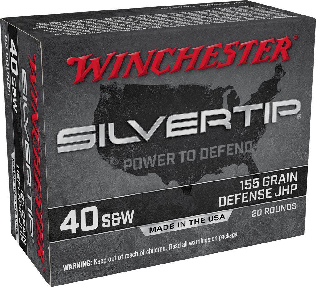 Winchester Ammo Silvertip 40 S&W 155gr Silvertip Jacket Hollow Point - Box or Case
