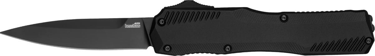 Kershaw Livewire 9000BLK 3.3" OTF Spear Point Plain Black DLC CPM MagnaCut Automatic Knife