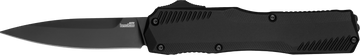 Kershaw Livewire 9000BLK 3.3" OTF Spear Point Plain Black DLC CPM MagnaCut Automatic Knife