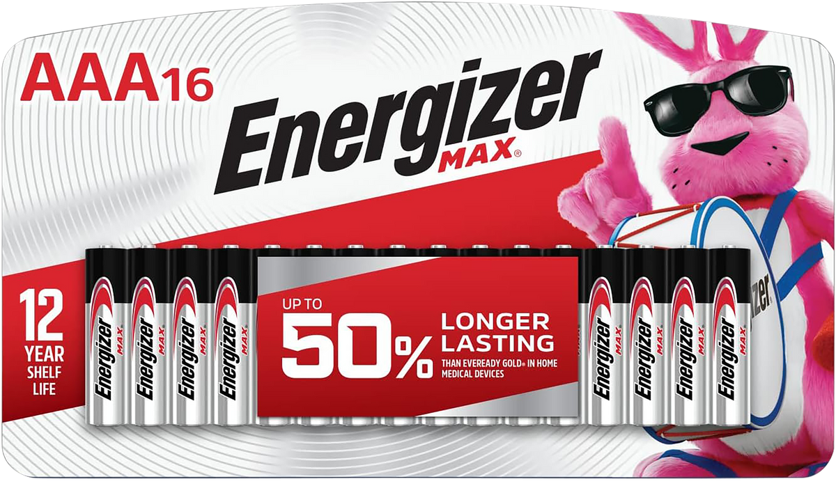 Energizer MAX AAA 1.5V Alkaline Batteries (16-Pack) - Black / Silver