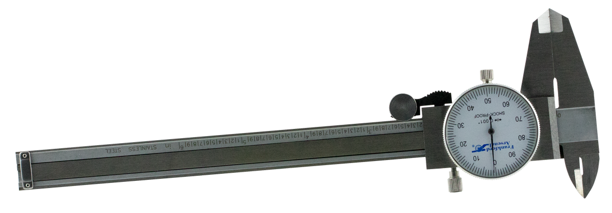 Frankford Arsenal Dial Caliper 6" Stainless Steel Silver Multi-Caliber