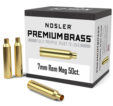 Nosler Premium Brass 7mm Rem Mag 50/Box Unprimed Rifle Cases