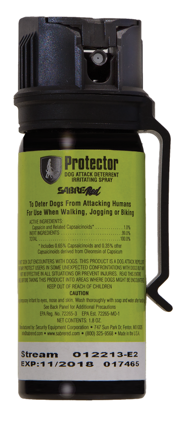 Sabre SRPMK3 Dog Deterrent Pepper Spray 1.80 oz 15 ft Range 7 Bursts - Includes Belt Clip