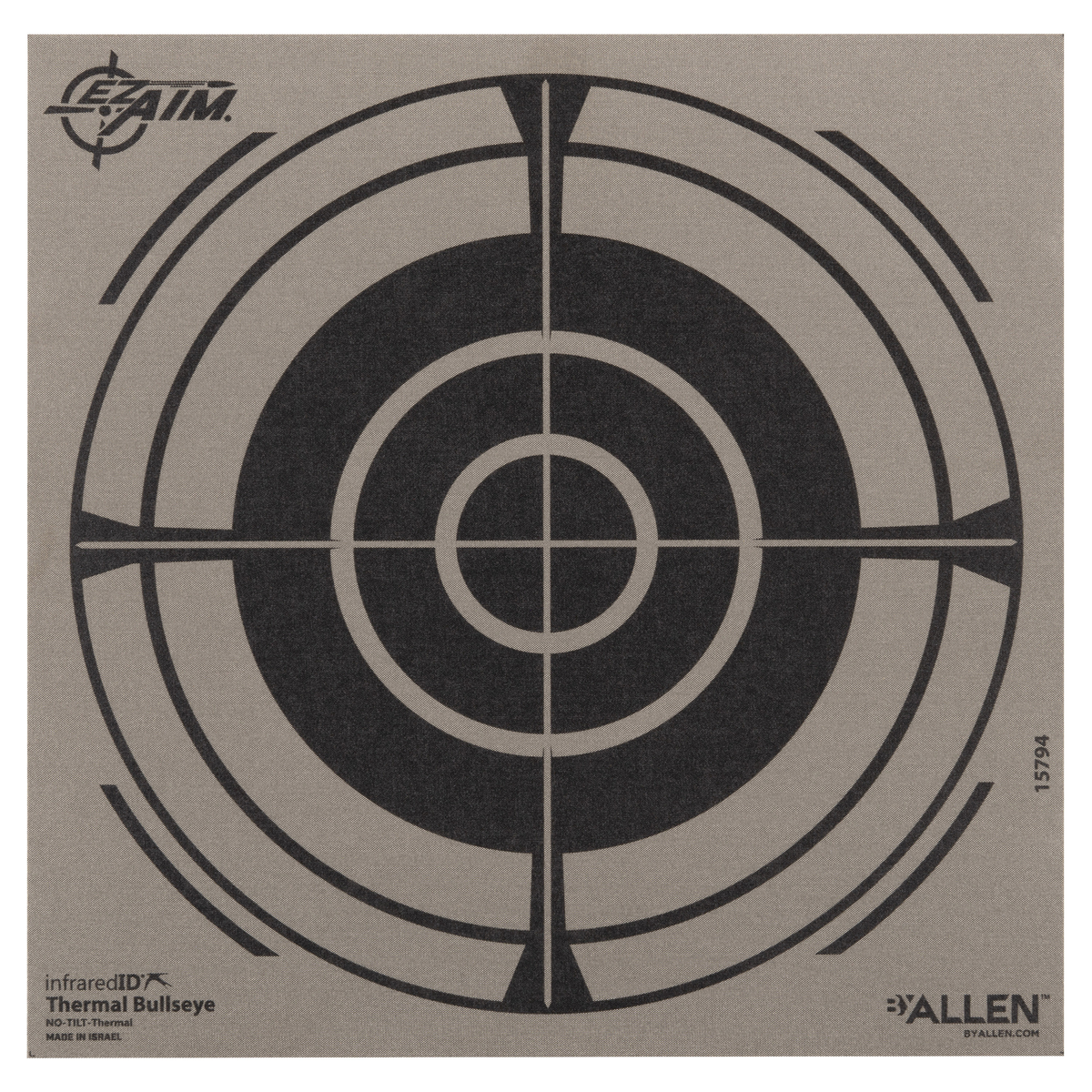 Allen EZ Aim 8" Thermal Bullseye Hanging Paper Target Black/Gray
