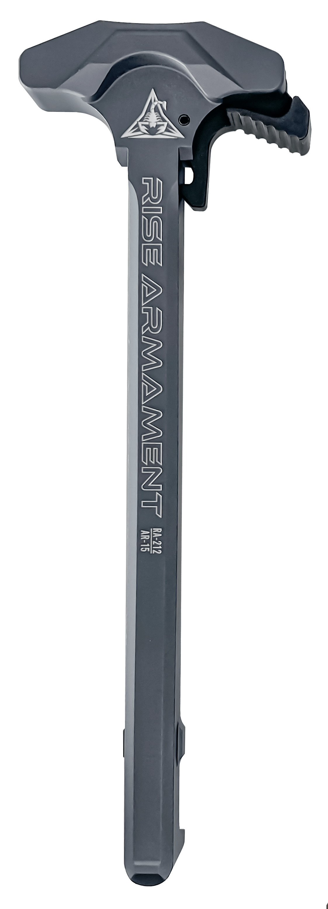 Rise Armament RA-212 Extended Latch Charging Handle Gray Aluminum for AR-15