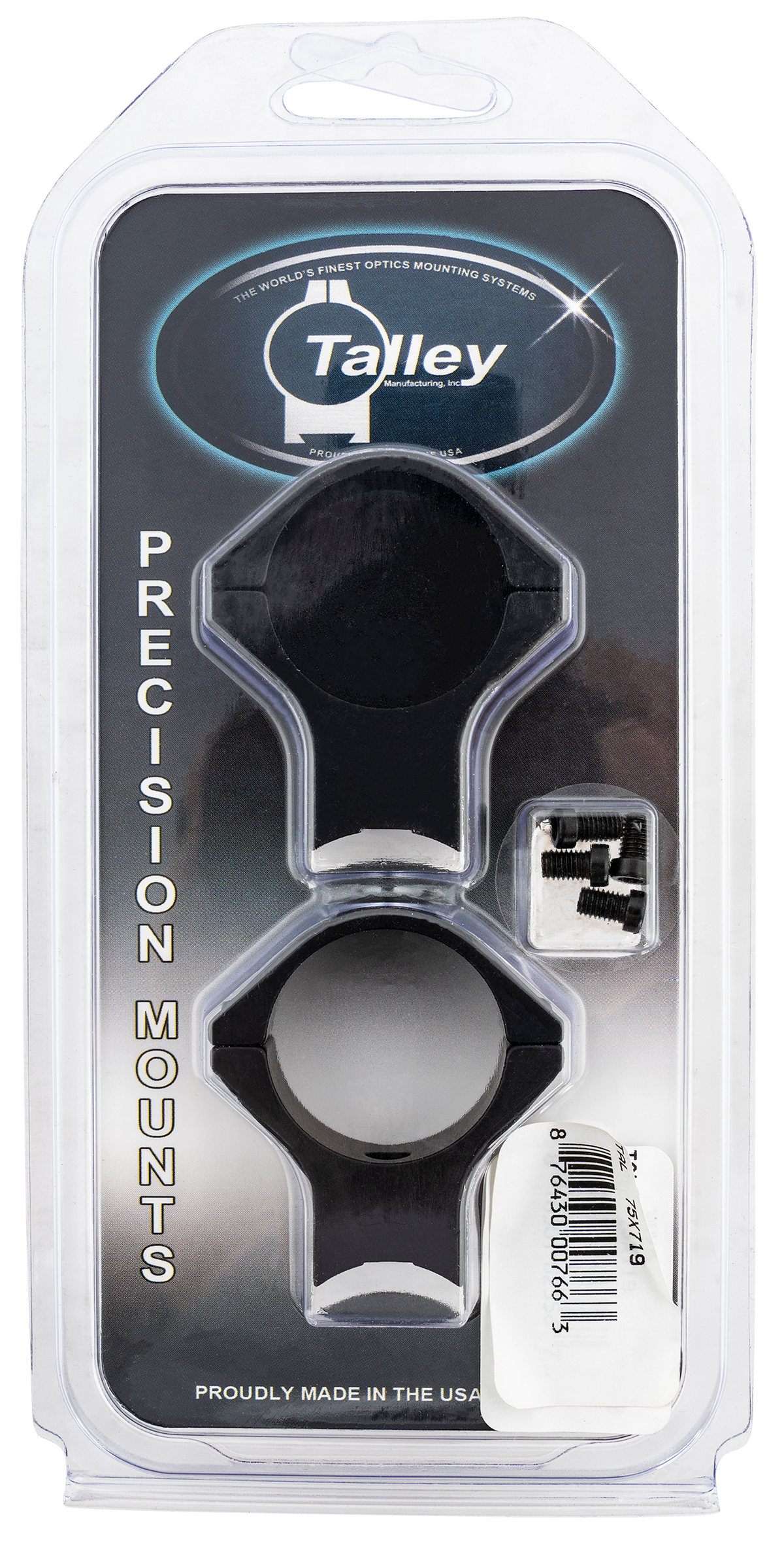 Talley 75X719 Scope Mount/Ring Combo 30mm Savage Round Receiver w/Accutrigger High Rings 0 MOA - Black Anodized