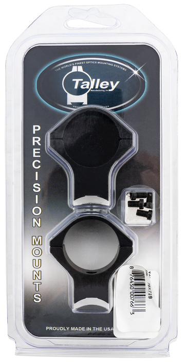 Talley 75X719 Scope Mount/Ring Combo 30mm Savage Round Receiver w/Accutrigger High Rings 0 MOA - Black Anodized