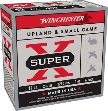 Winchester Ammo Super X Game Load 12 Gauge 2.75" 1 oz #6 Lead Shot 25 Rd - Box or Case