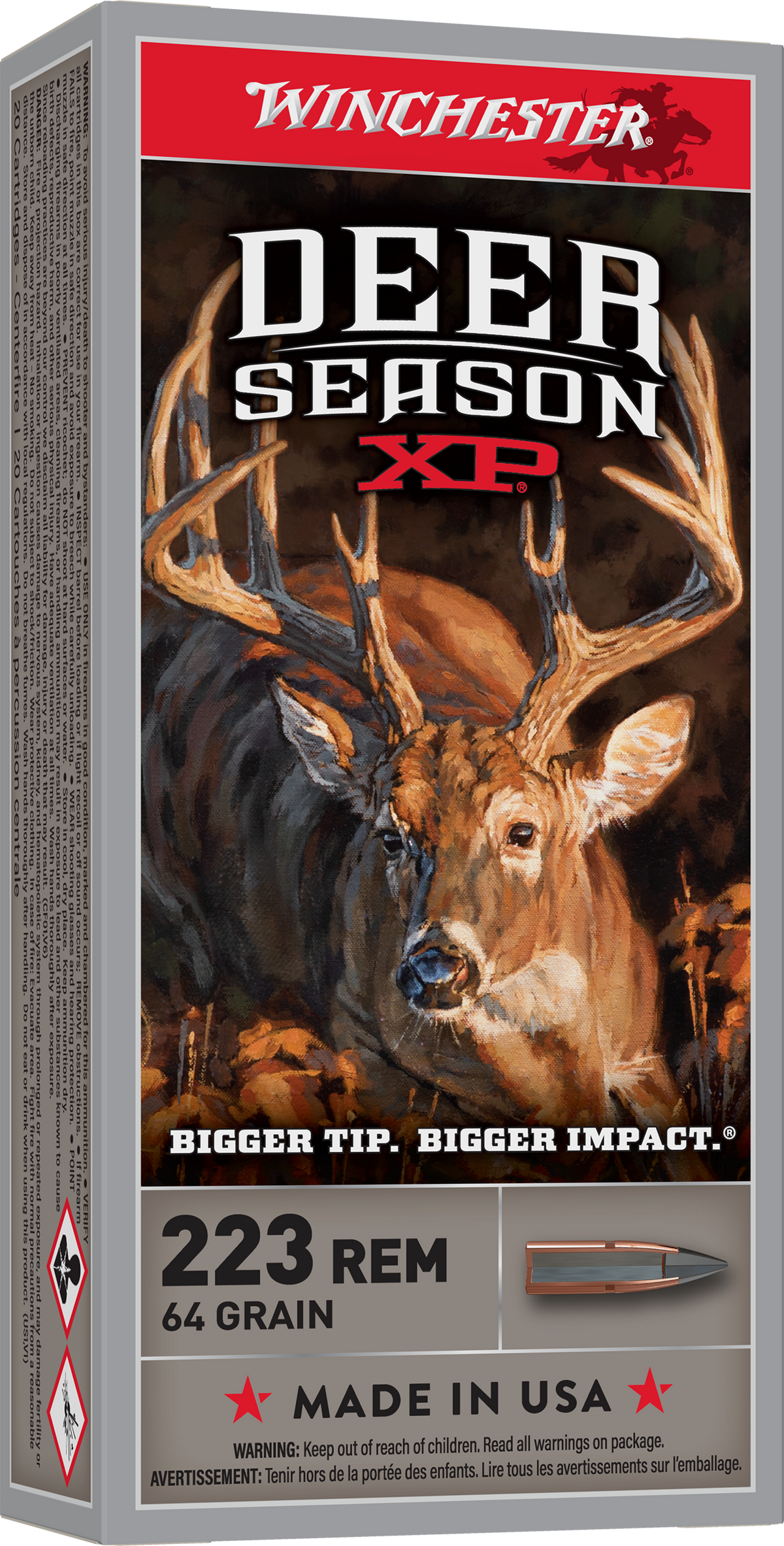 Winchester Ammo Deer Season XP 223 Rem 64gr Extreme Point - Box or Case