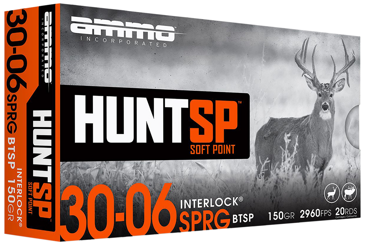 Ammo Inc 3006150SPA20 Hunt 30-06 Springfield 150gr Soft Point 20 Bx/10 Cs - Box or Case
