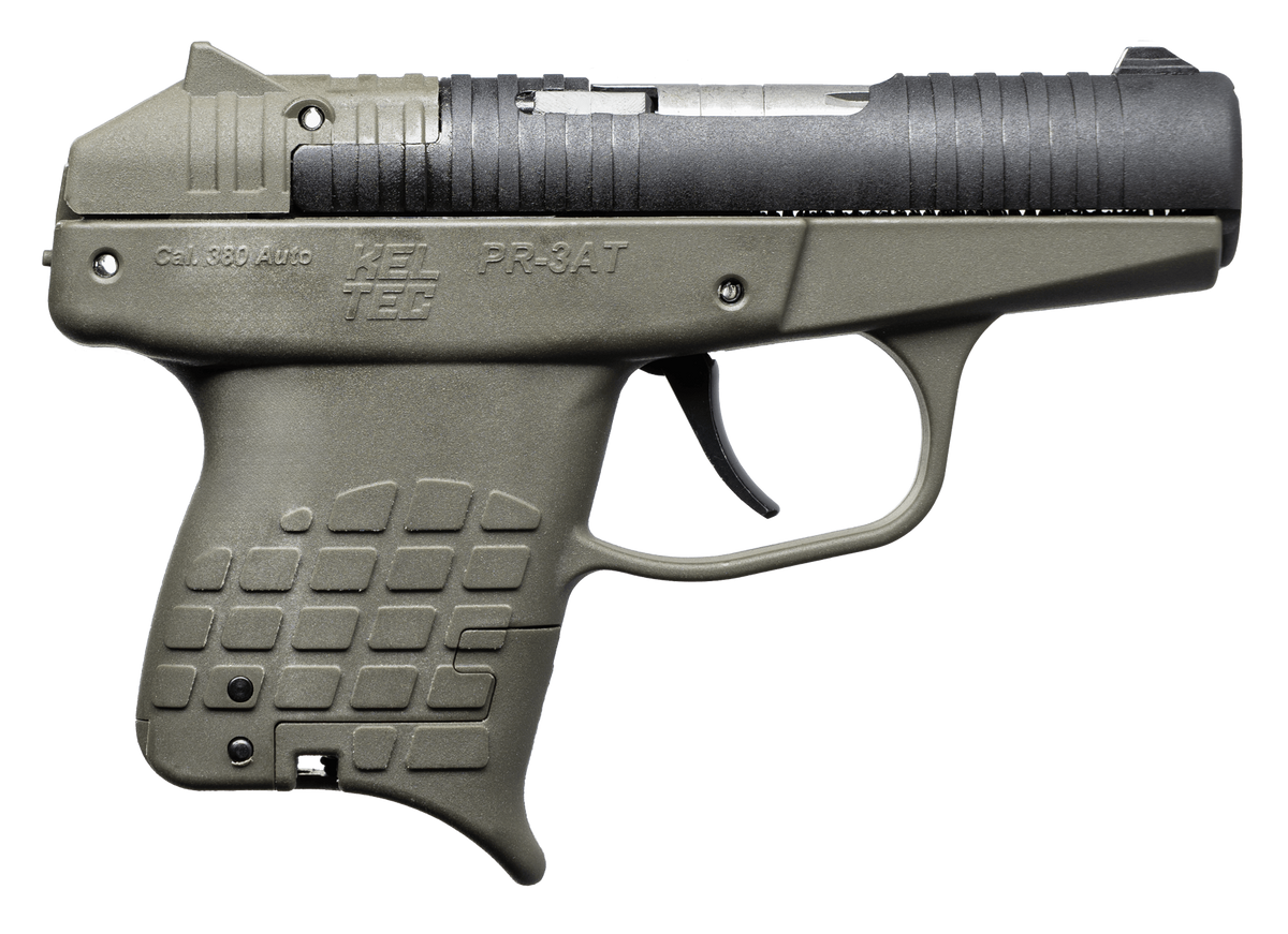 Kel-Tec PR-3AT 380 ACP 2.85" 10+1 Semi-Auto Pistol - Green Polymer Frame