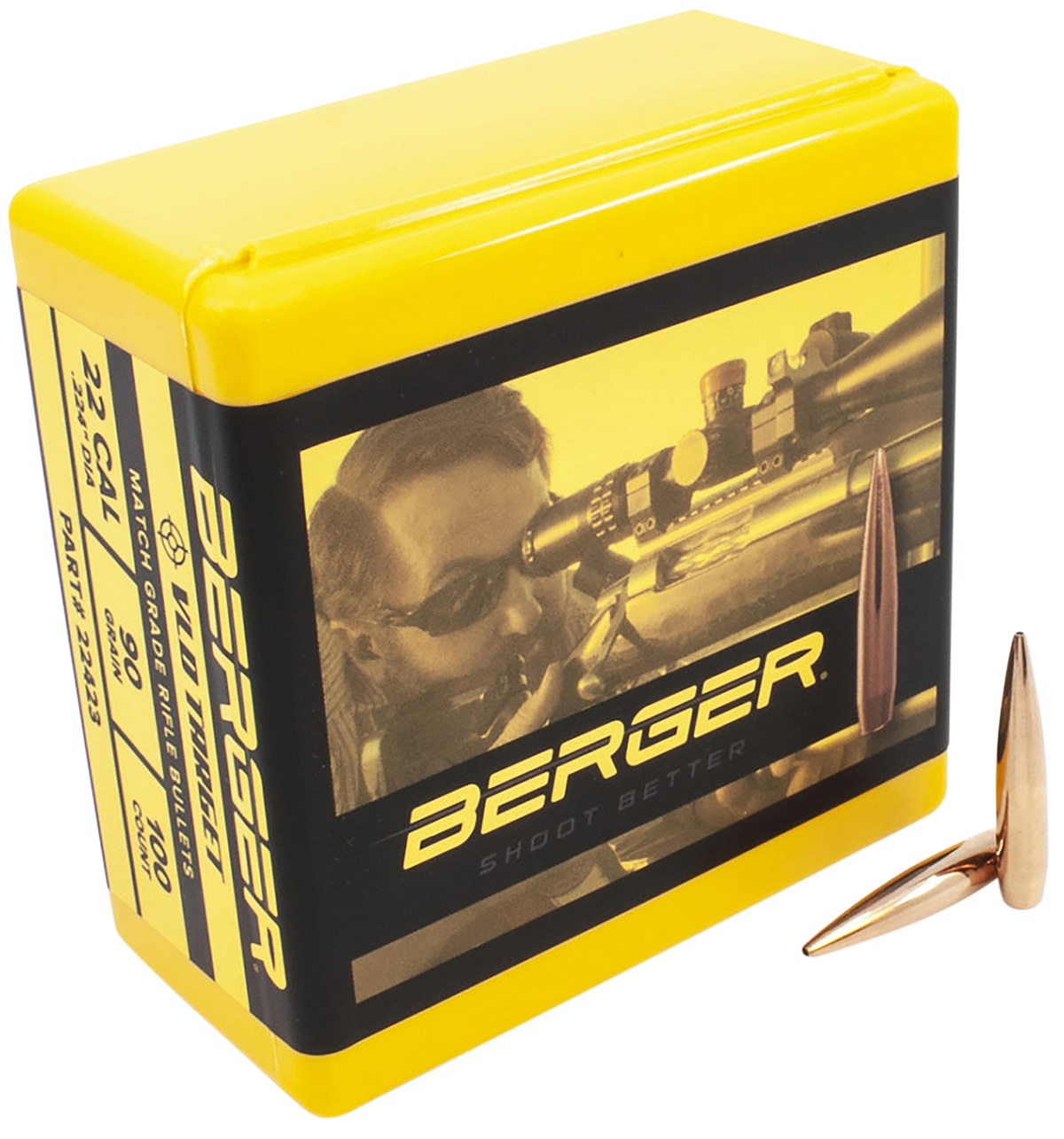 Berger Bullets VLD Target Match Grade 22 Cal 90gr - 100/Box