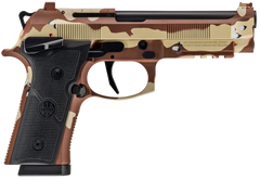 Beretta 92XI Combat 9mm Luger 4.7" 18+1 SAO Pistol - Chocolate Chip Camo Cerakote