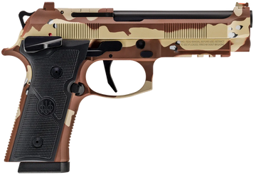 Beretta 92XI Combat 9mm Luger 4.7" 18+1 SAO Pistol - Chocolate Chip Camo Cerakote