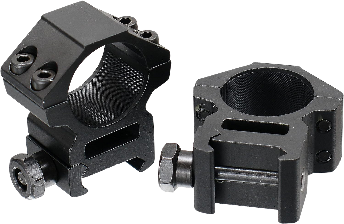 UTG RGWM25M4 Accushot 1" Medium Scope Rings - Black Matte Anodized Aluminum