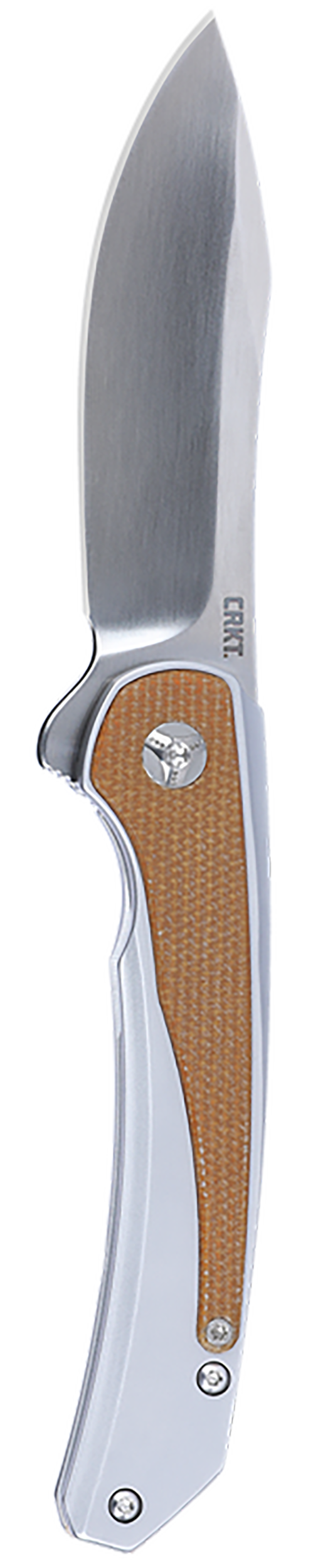 Columbia River Padawan 6070 3.01" Folding Wharncliffe Plain Brushed Satin 14C28N Steel - Coyote Tan G10 Handle