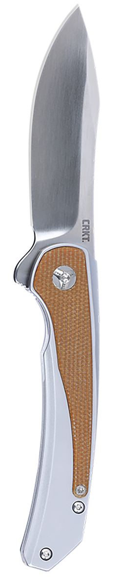 Columbia River Padawan 6070 3.01" Folding Wharncliffe Plain Brushed Satin 14C28N Steel - Coyote Tan G10 Handle