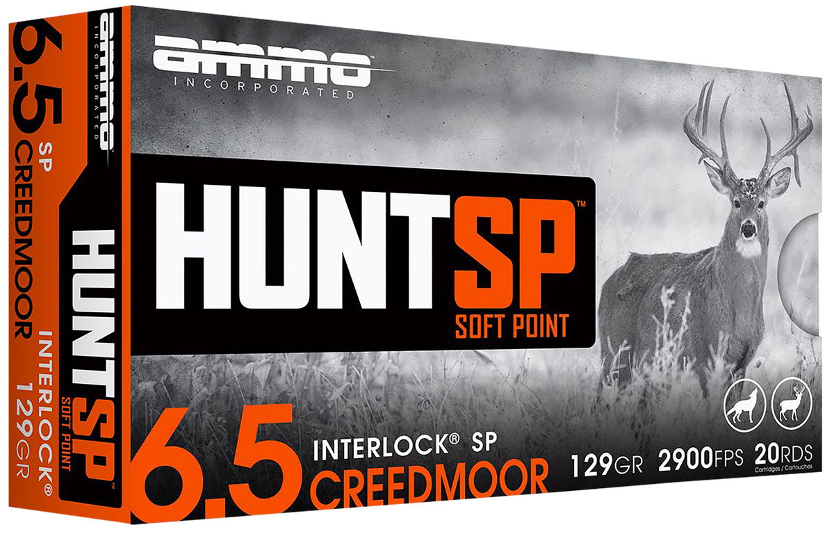 Ammo Inc Hunt 6.5 Creedmoor 129gr Soft Point - Box or Case