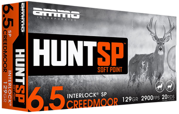 Ammo Inc Hunt 6.5 Creedmoor 129gr Soft Point - Box or Case
