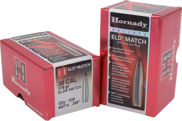 Hornady ELD Match 30 Cal .308 178 gr Reloading Bullets - 100/Box