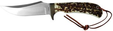Uncle Henry Next Gen Staglon 4.25" Skinner Plain Satin Stainless Fixed Blade