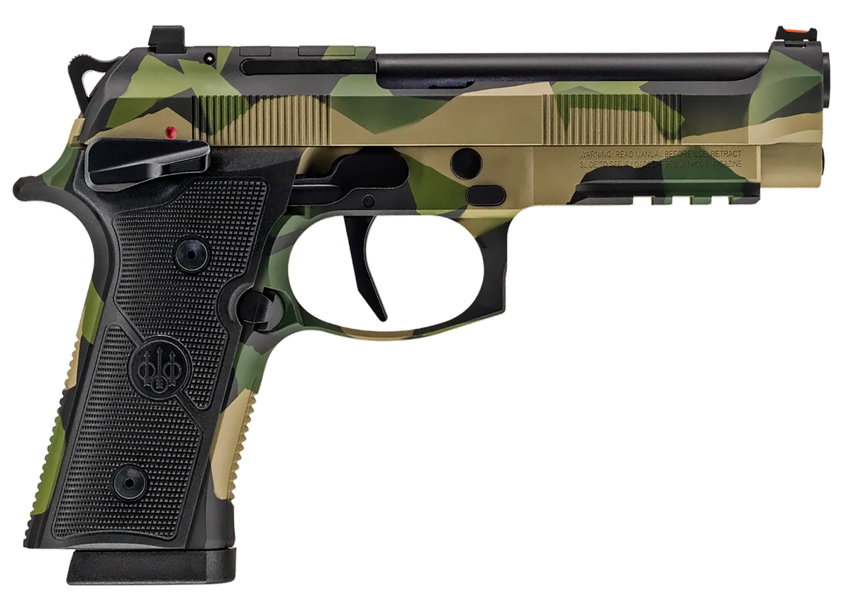 Beretta 92XI Combat 9mm Luger 4.7" 10+1 SAO Pistol - Splinter Camo Cerakote