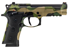 Beretta 92XI Combat 9mm Luger 4.7" 10+1 SAO Pistol - Splinter Camo Cerakote