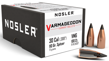 Nosler Varmageddon 30 Cal .308 110gr Flat Base Tipped 100/Box