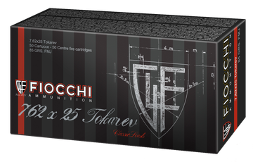 Fiocchi 762TOK Heritage 7.62x25mm Tokarev 88gr FMJ 50 Bx/20 Cs - Box or Case