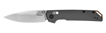 Kershaw Iridium 2038 3.4" DuraLock Folding Spear Point Plain D2 Stonewashed/Satin Gray Anodized Aluminum Knife