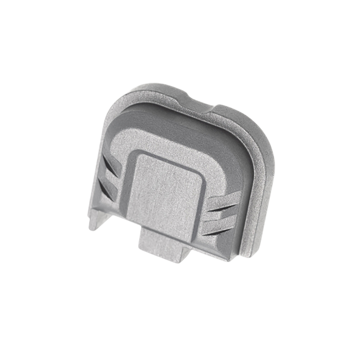 Tyrant CNC Slide Cover Plate Chevron Design for Glock 43X/48 - Grey Aluminum