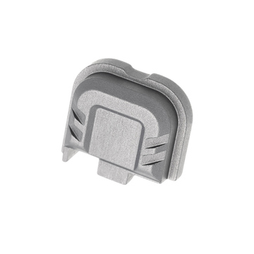 Tyrant CNC Slide Cover Plate Chevron Design for Glock 43X/48 - Grey Aluminum