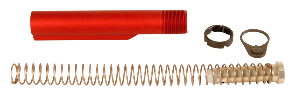 LBE Unlimited Mil-Spec Buffer Tube Kit 6-Position Red AR-15