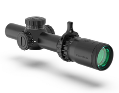 Swampfox Optics Tomahawk II 1-6x24mm 30mm Tube SFP Bright Fiber Optic Green Reticle Riflescope
