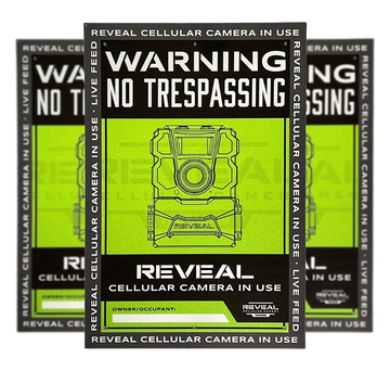 Tactacam Reveal S1 No Trespassing Sign Durable Plastic - 3 Pack
