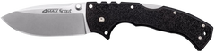 Cold Steel 4-Max Scout 4" Folding Drop Point Plain AUS-10A Stonewashed Black Griv-Ex