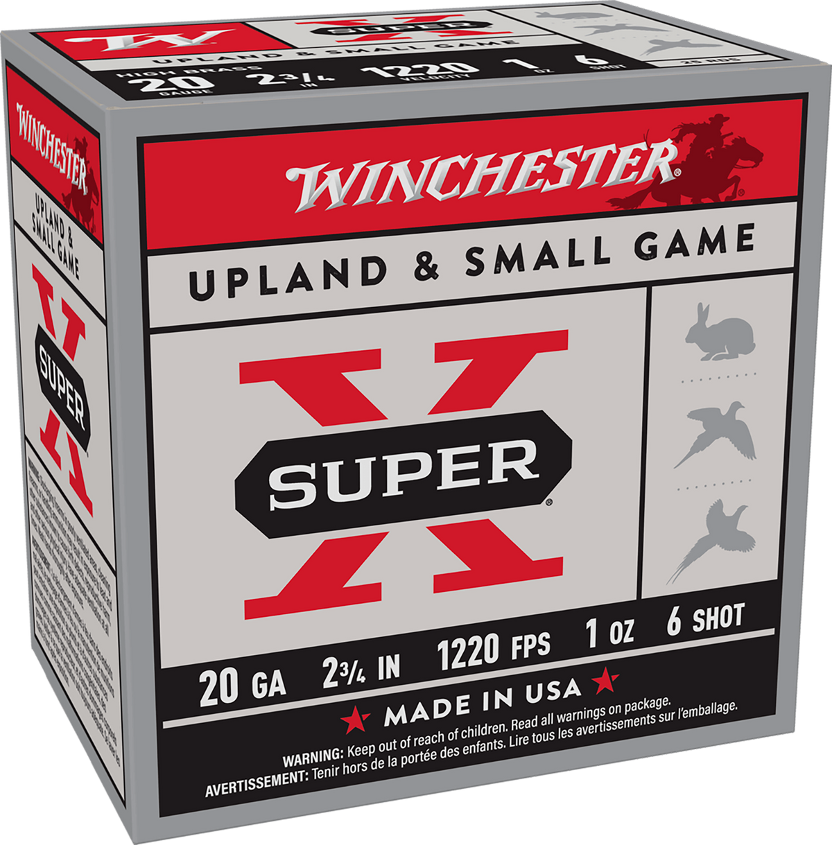Winchester Ammo Super X Heavy Game Load 20 Gauge 2.75" 1 oz #6 Shot 25 Rd - Box or Case