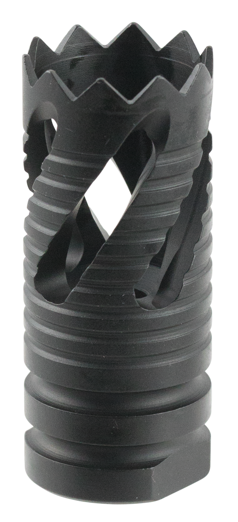 TacFire MZ1021 Thread Crown Muzzle Brake 5.56x45mm NATO 1/2x28 Black Oxide Steel