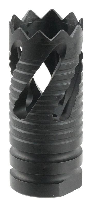 TacFire MZ1021 Thread Crown Muzzle Brake 5.56x45mm NATO 1/2x28 Black Oxide Steel