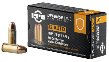 PPU PPD32A Defense 32 ACP 71gr Jacketed Hollow Point - Box or Case