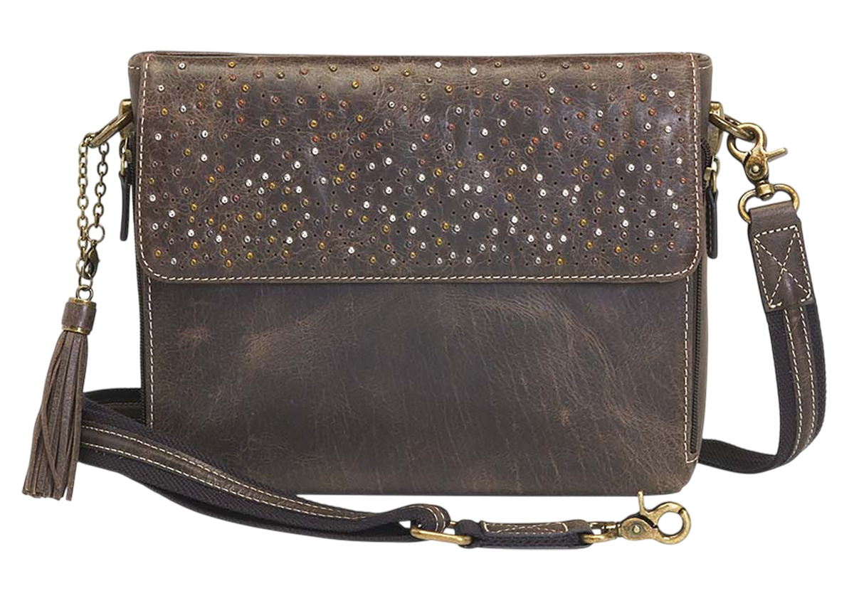 Kingport Industries Gun Tote'n Mamas GTM-22 Concealed Carry Clutch - Distressed Buffalo Brown