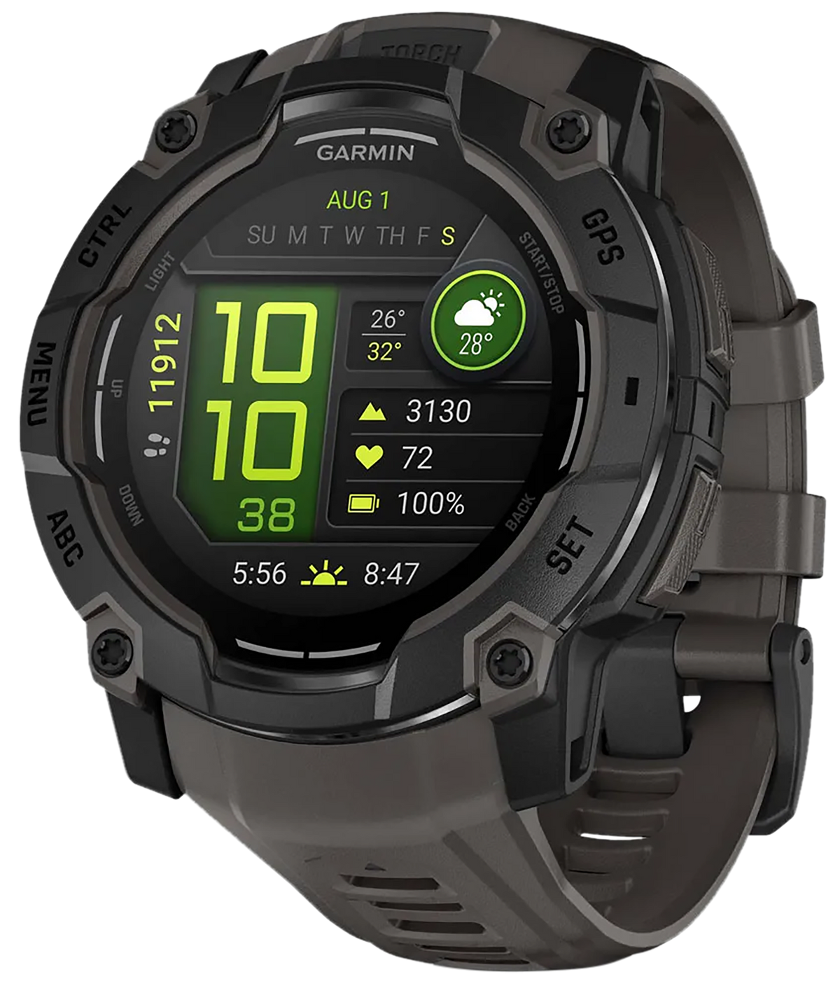 Garmin Instinct 3 AMOLED 50mm GPS Smartwatch - Black/Charcoal