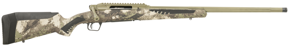 Savage Impulse Big Game 243 Win 22" 4+1 Bolt Action Rifle - Threaded, Hazel Green/Woodland Camo