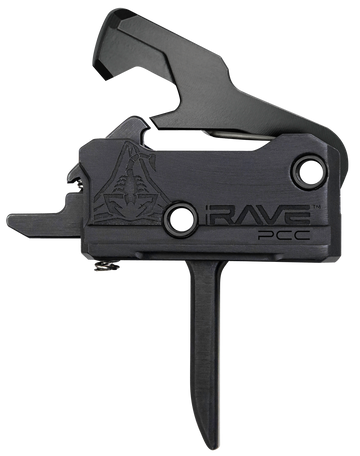Rise Armament Rave PCC AR-9 Flat Trigger 3.50 lbs Single-Stage - Black Nitride